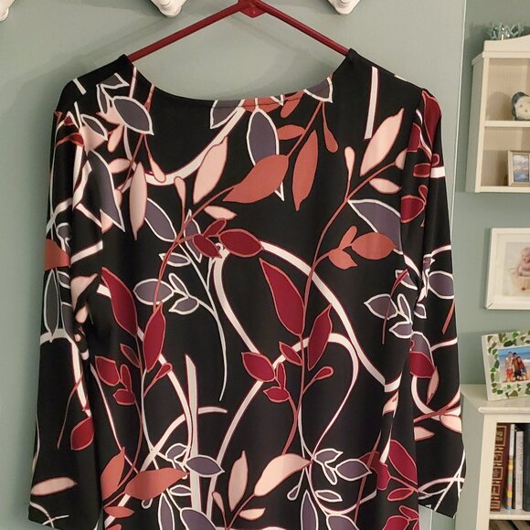 Alfani Asymmetrical Tunice Zipper Blouse M - Picture 6 of 6